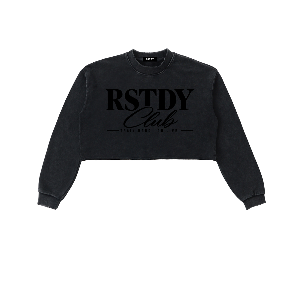 RSTDY Club Snow Washed Cropped Sweatshirt