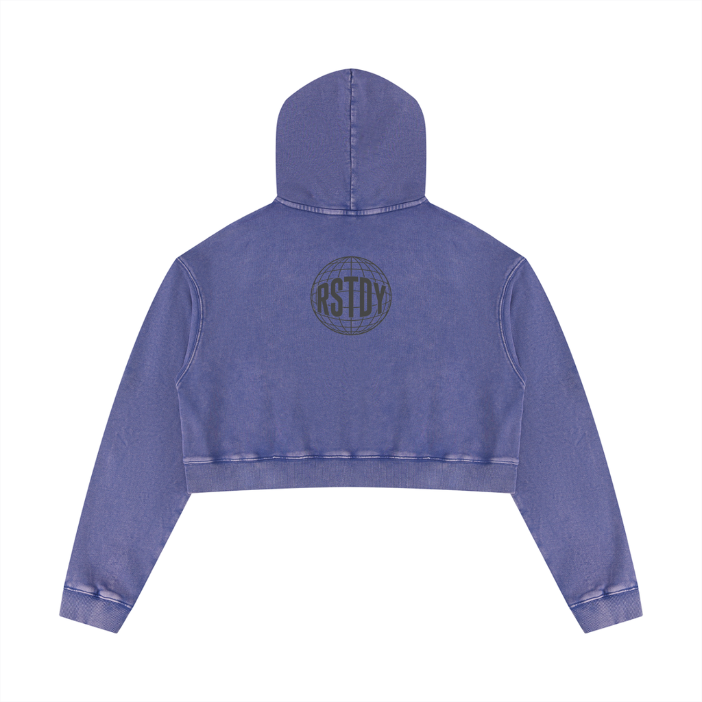 RSTDY Mineral Wash Cropped Hoodie