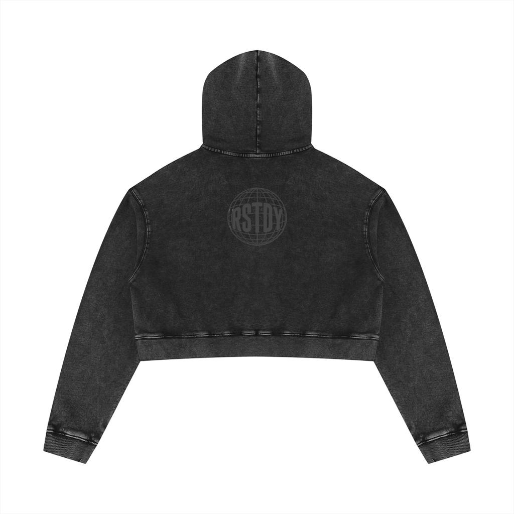 RSTDY Mineral Wash Cropped Hoodie