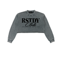 RSTDY Club Snow Washed Cropped Sweatshirt