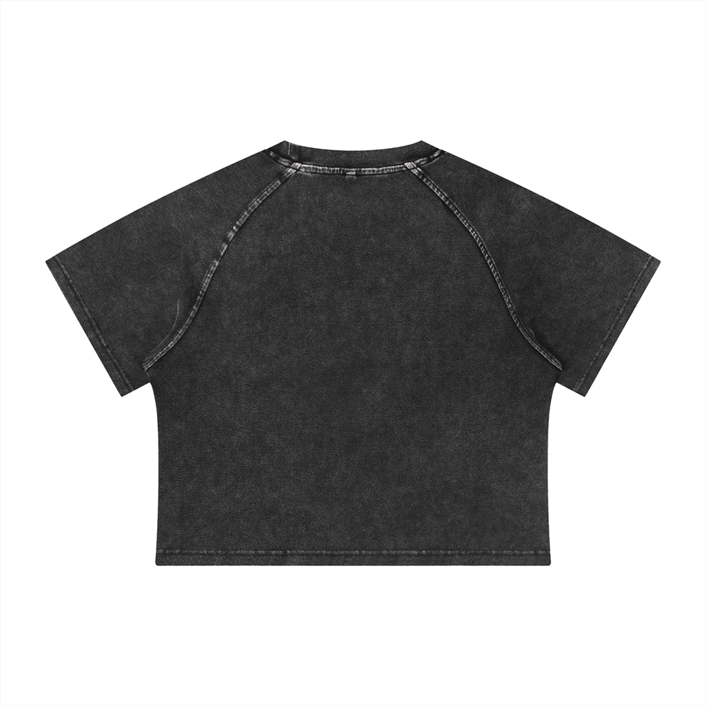 RSTDY Script Mineral Wash Crop Tee