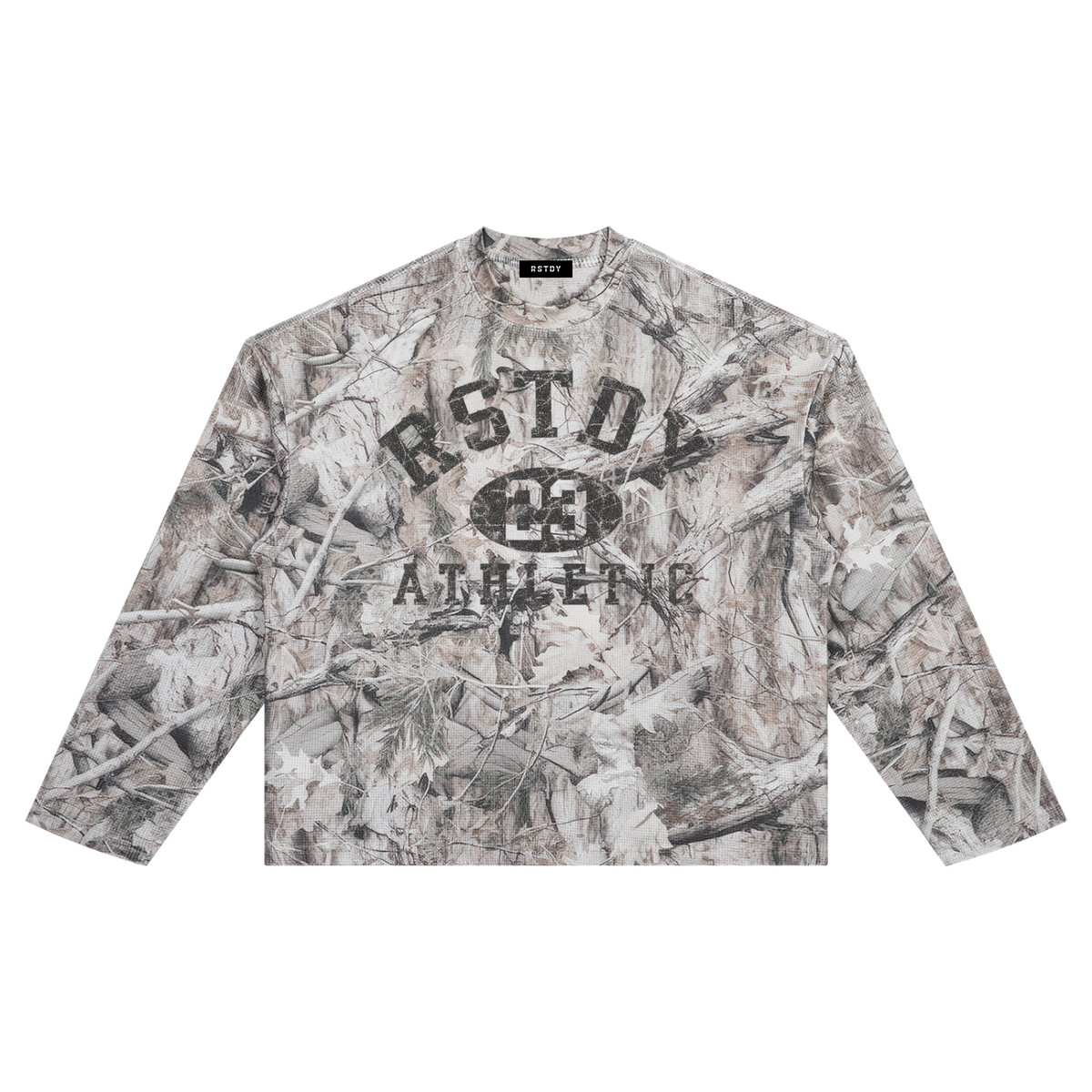 Vintage Boxy Tree Camo Waffle Shirt