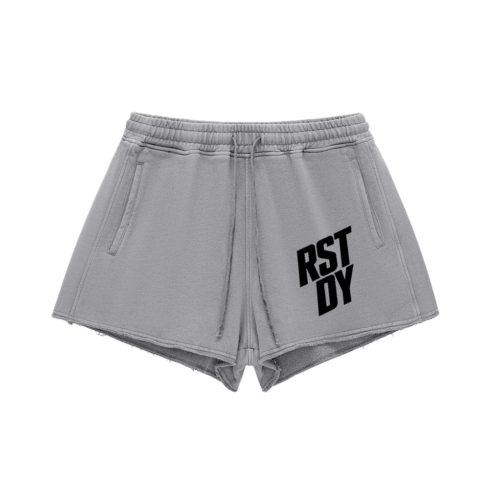 RSTDY Women's Snow Washed Raw Edge Shorts
