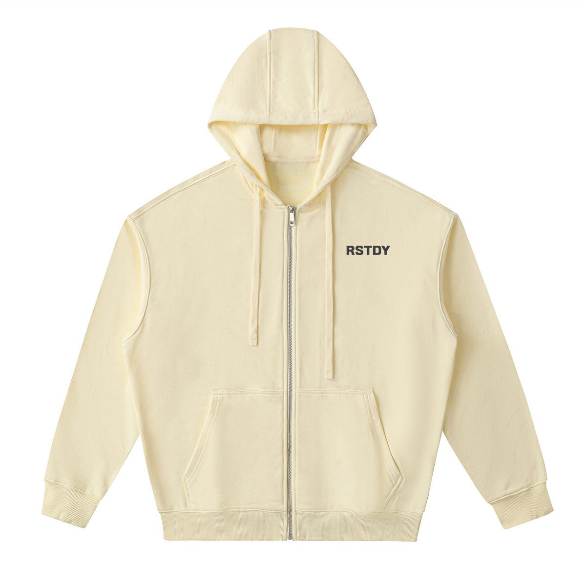 Essential Drop-Shoulder Zip Up Hoodie