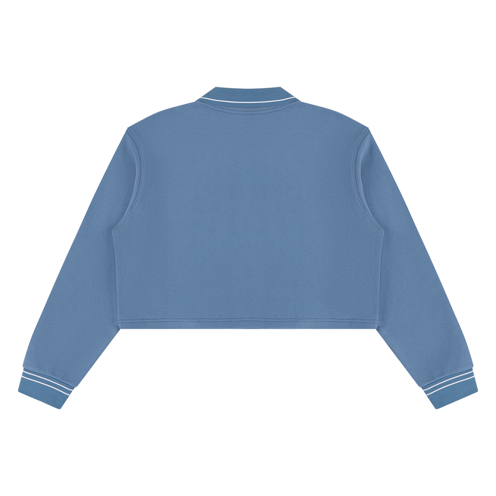 RSTDY Club Cropped Collared Sweatshirt
