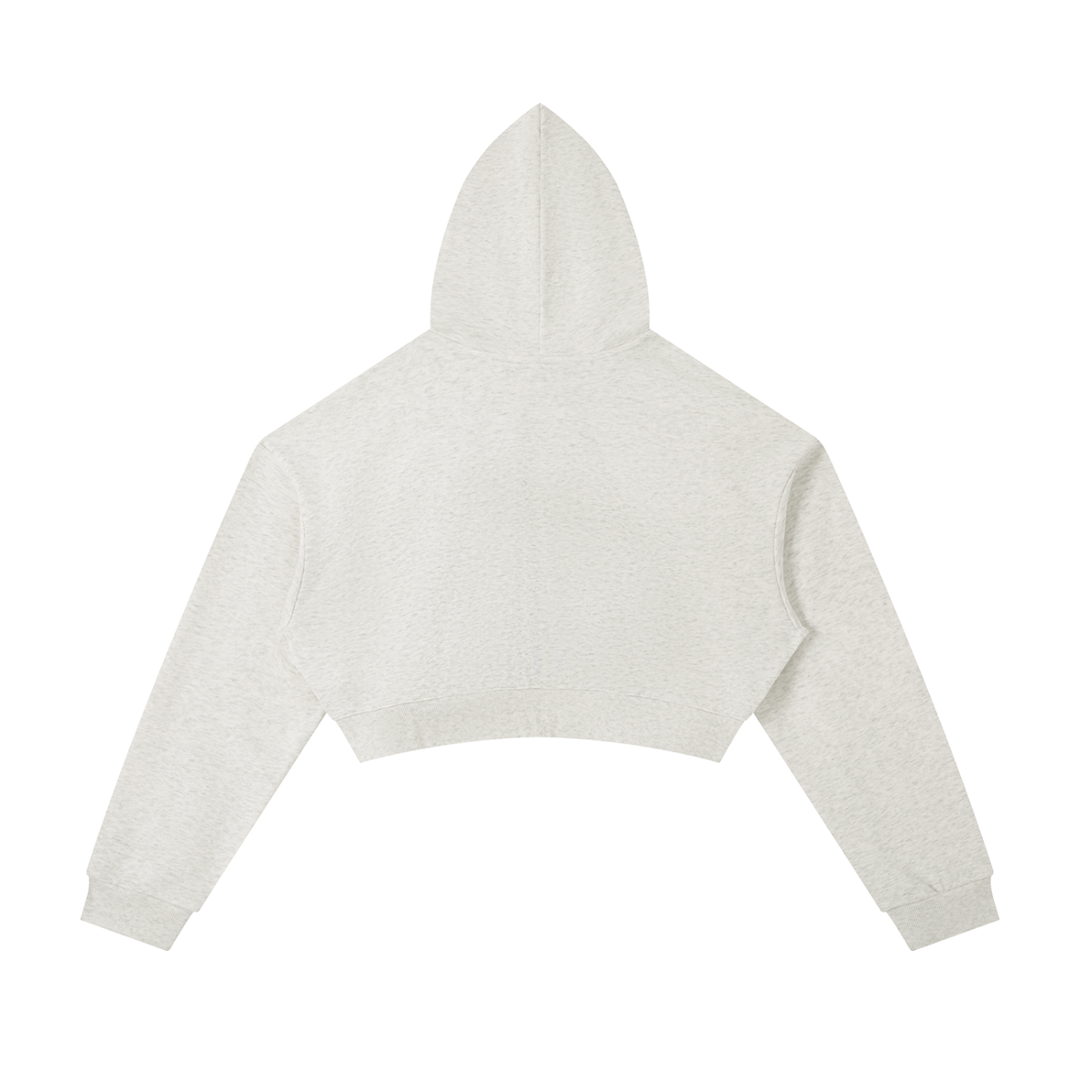 Minimal Cropped Zip-Up Hoodie