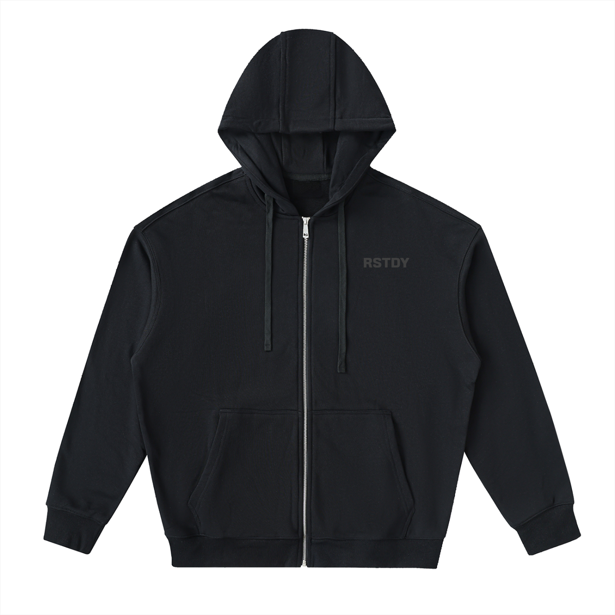Essential Drop-Shoulder Zip Up Hoodie