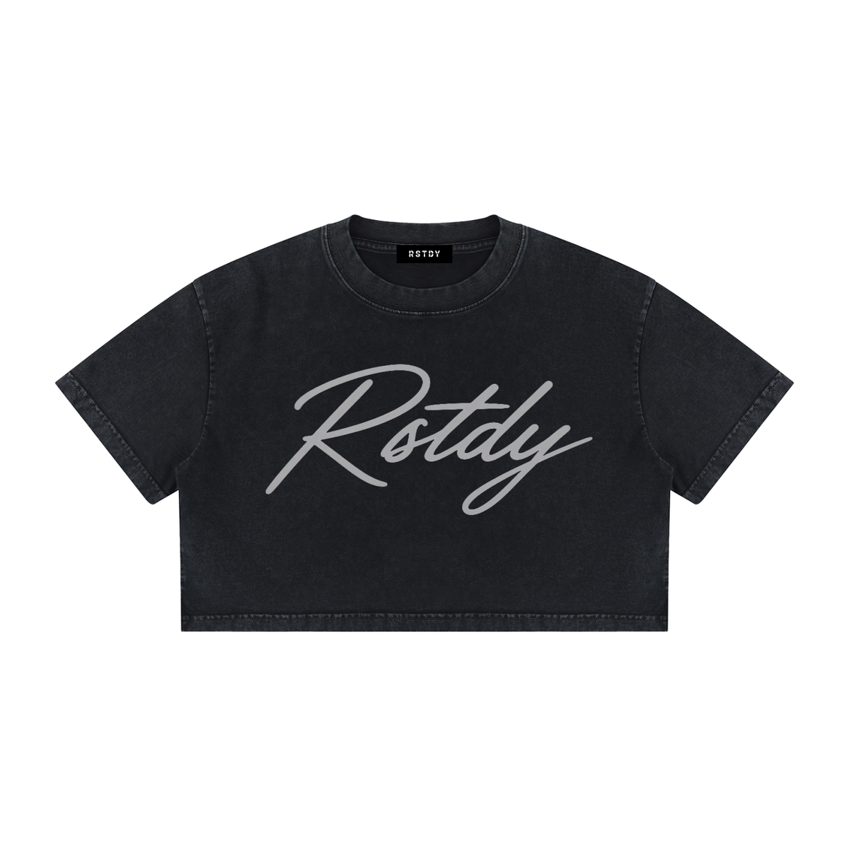 RSTDY Women's Mineral Wash Crop Tee