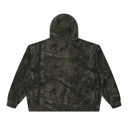 Dark Tree Camo Boxy Waffle Hoodie