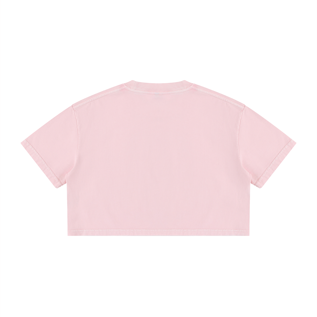 RSTDY Women's Mineral Wash Crop Tee