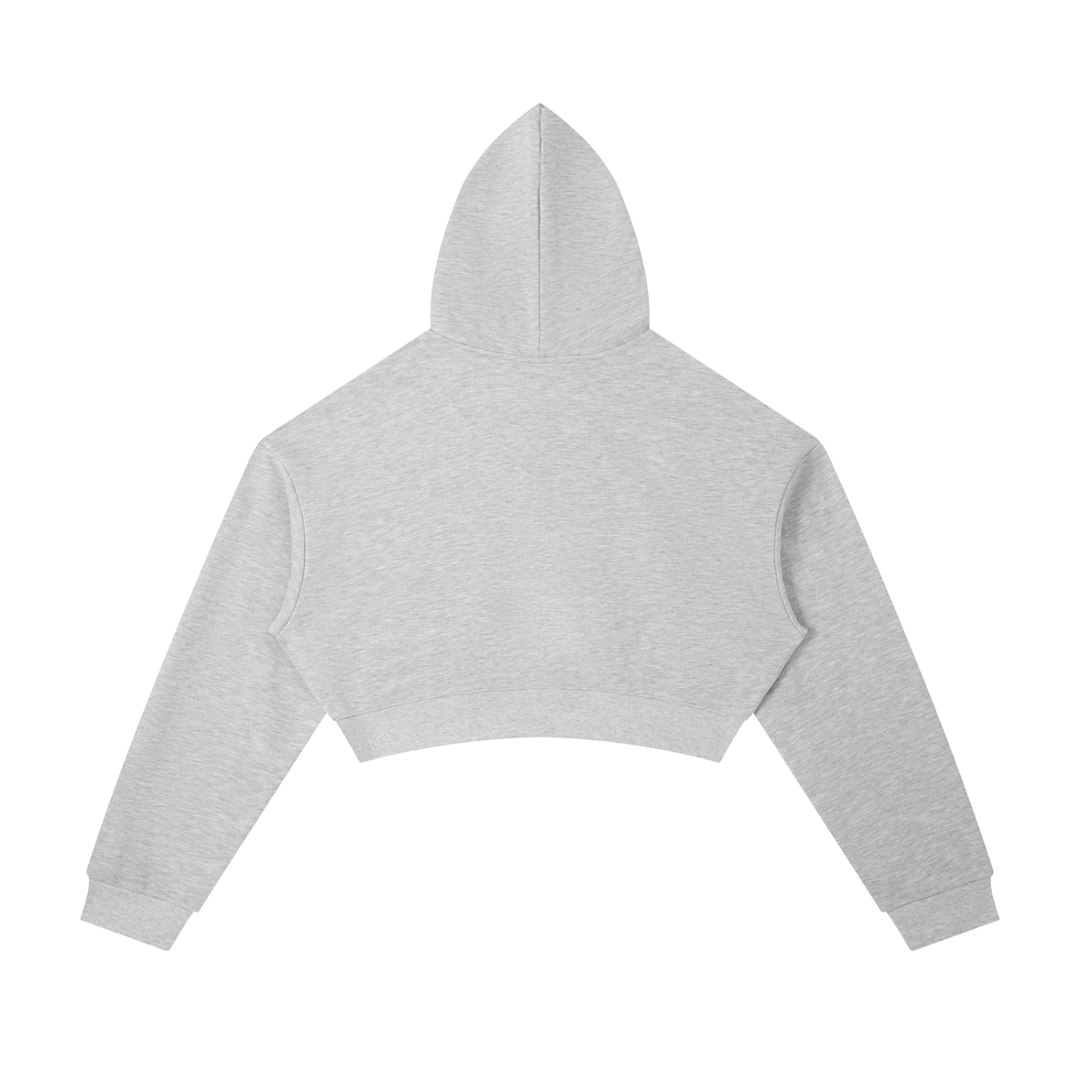 Minimal Cropped Zip-Up Hoodie