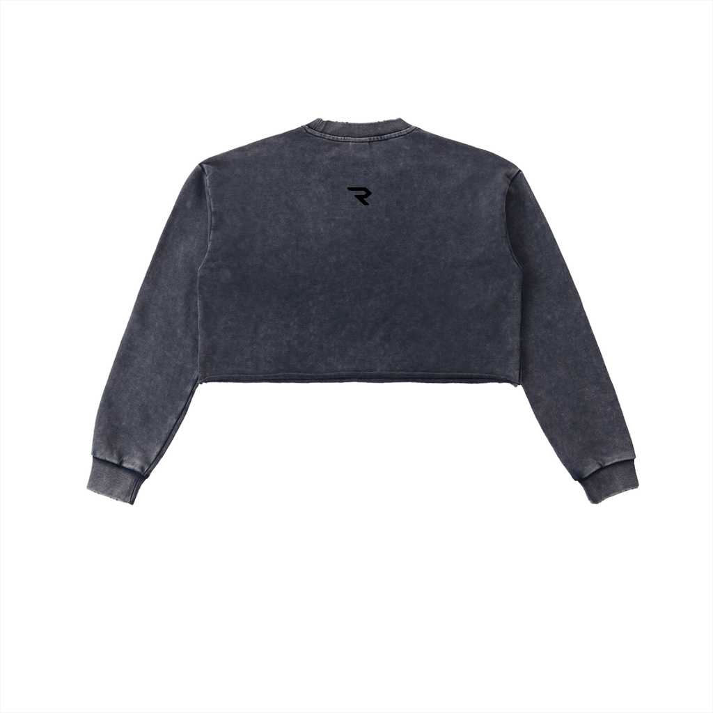 RSTDY Club Snow Washed Cropped Sweatshirt
