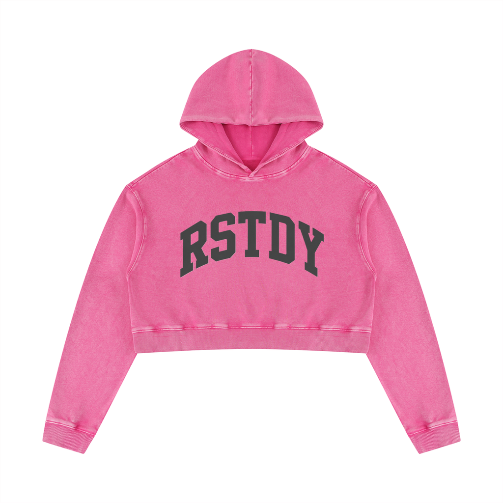 RSTDY Mineral Wash Cropped Hoodie