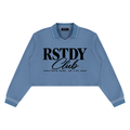 RSTDY Club Cropped Collared Sweatshirt