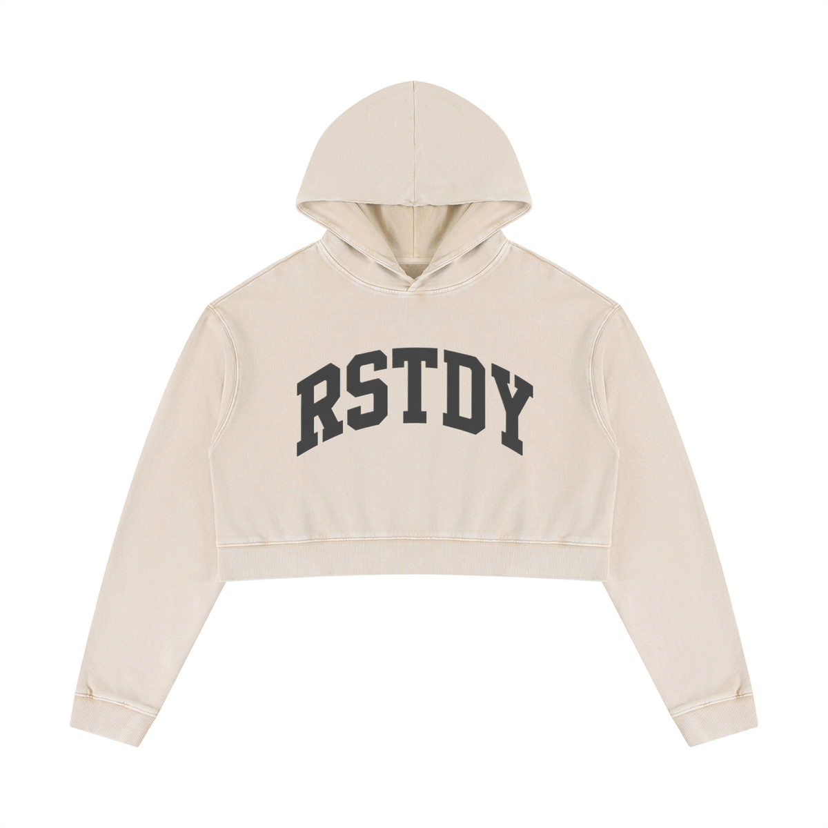 RSTDY Mineral Wash Cropped Hoodie