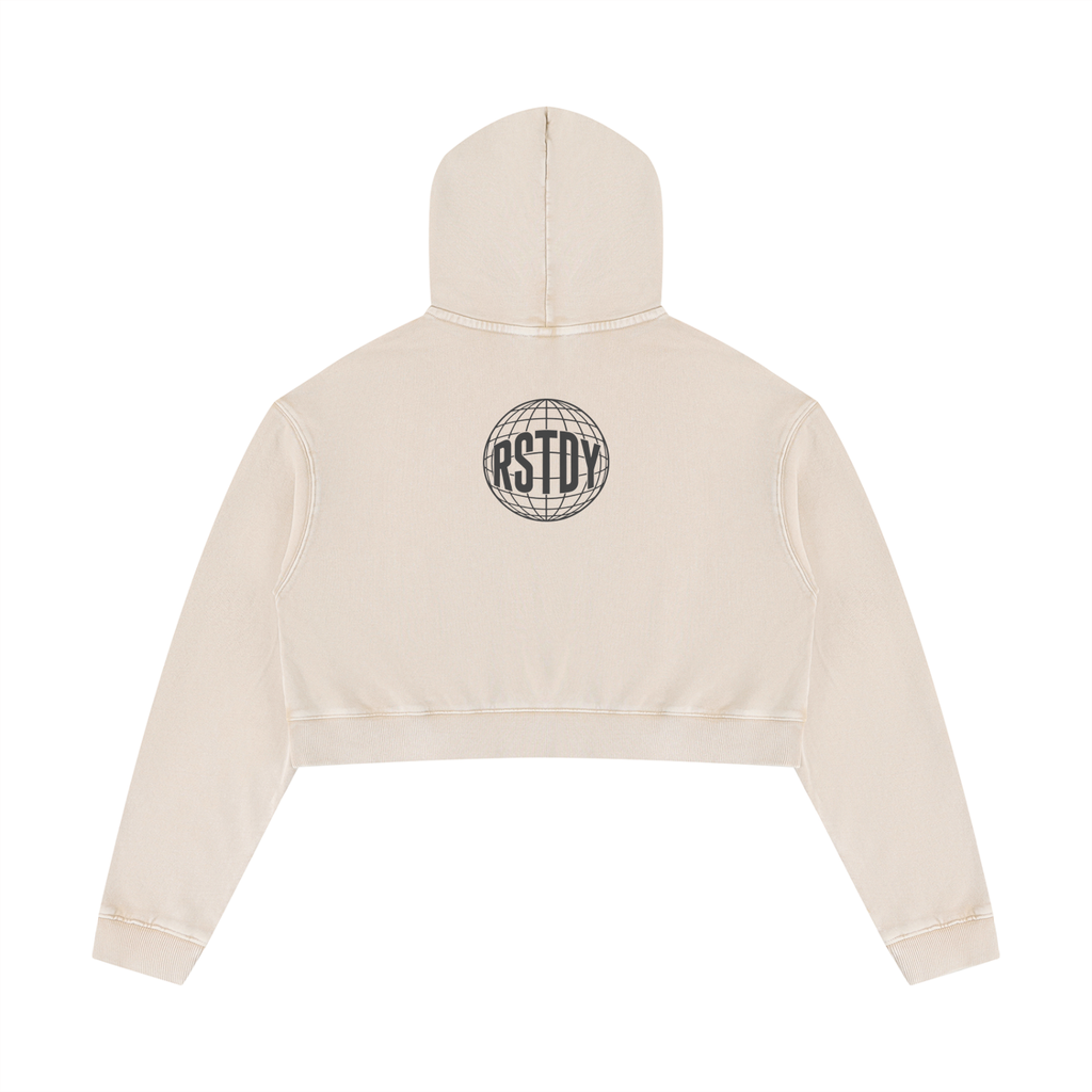 RSTDY Mineral Wash Cropped Hoodie