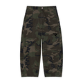 Minimal Camo Barrel-Leg Cargo Pants