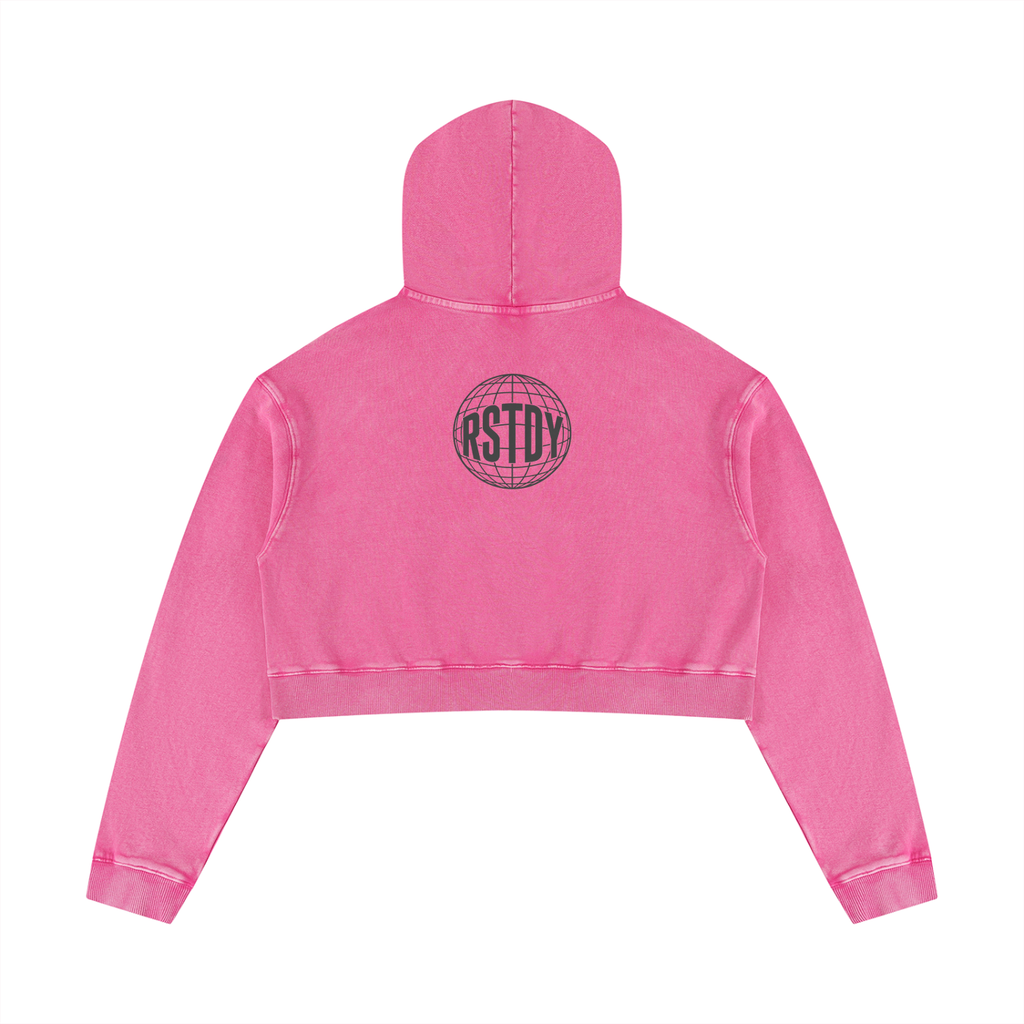 RSTDY Mineral Wash Cropped Hoodie