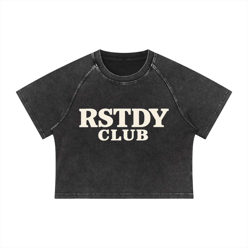 RSTDY Club Mineral Wash Crop Tee