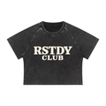 RSTDY Club Mineral Wash Crop Tee