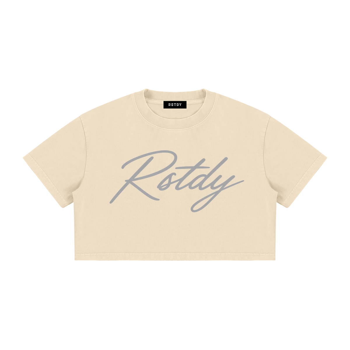 RSTDY Women's Mineral Wash Crop Tee