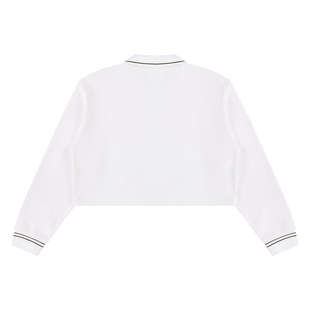 RSTDY Club Cropped Collared Sweatshirt