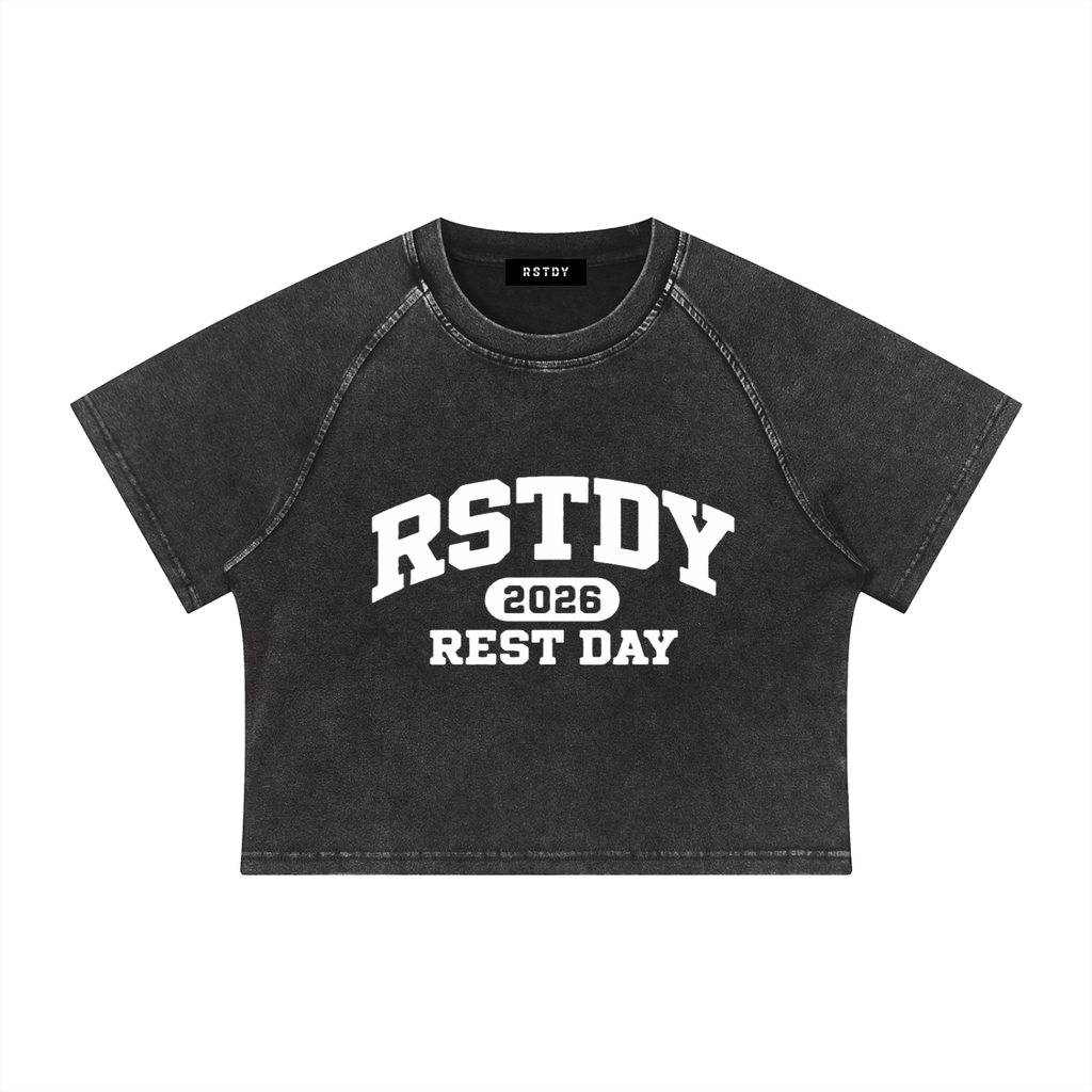 RSTDY Women's Collegiate Crop Tee
